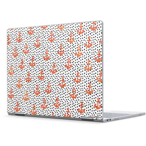 Bouffants and Broken Hearts Anchors and Dots Pixelbook Skin